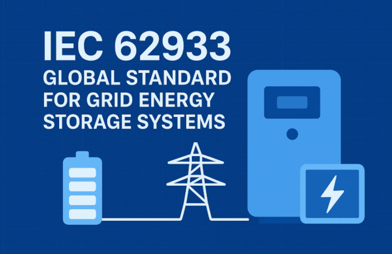 IEC 62933: International Standard for Safe and Sustainable Energy Storage